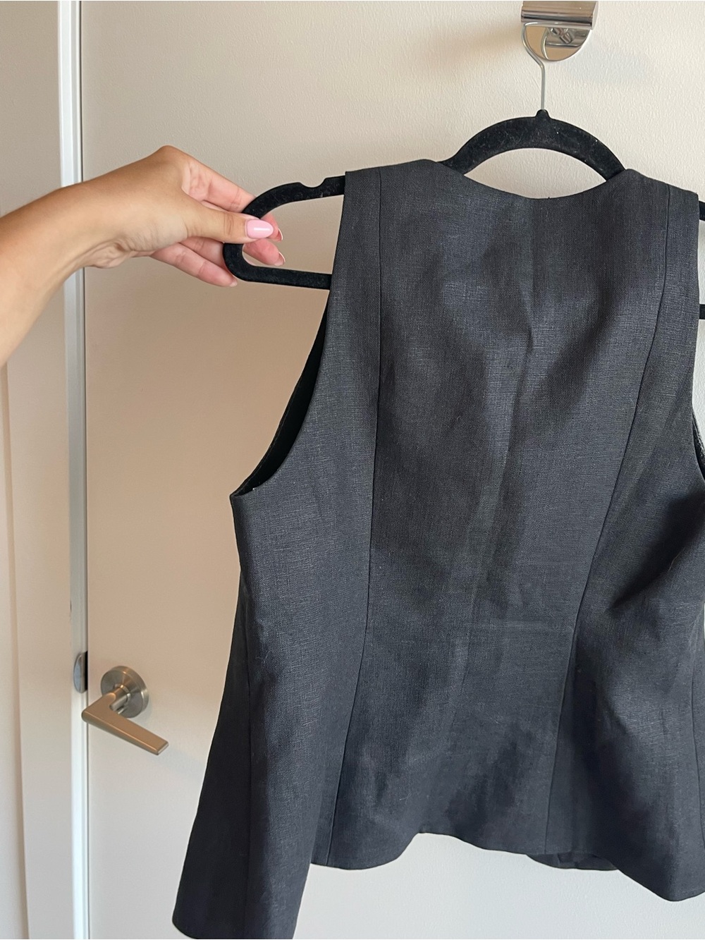 Sezane Editions Black Sleeveless Button Vest - Picture 7 of 7